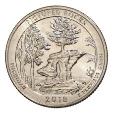 Монета 25 центов 2018 года D Национальные парки — №41 Национальное побережье живописных камней (аверс)