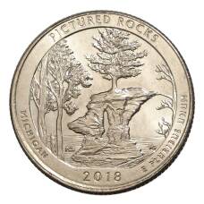 Монета 25 центов 2018 года Р Национальные парки — №41 Национальное побережье живописных камней (аверс)