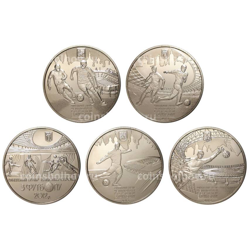 Набор монет 5 гривен 2011 года Чемпионат Европы по футболу