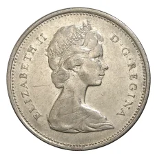 Монета 25 центов 1974 года Канада (реверс)