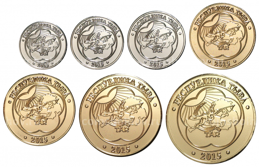 Набор монетовидных жетонов 2015 года Республика Тува (вид 2)