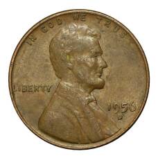 Монета 1 цент 1956 года D — США (аверс)