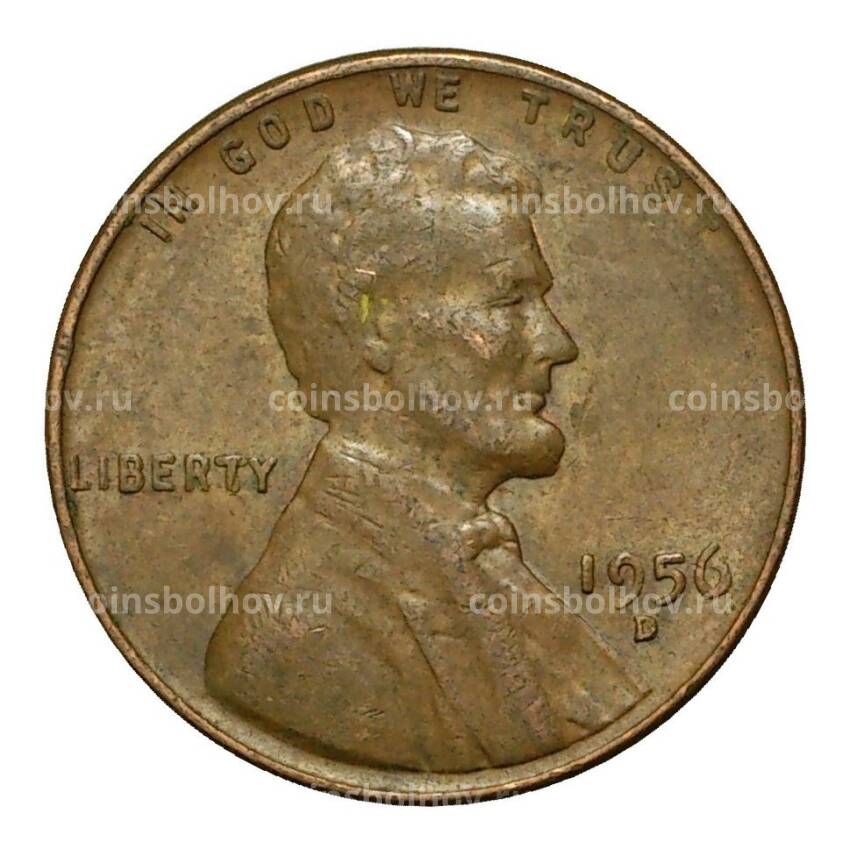 Монета 1 цент 1956 года D — США