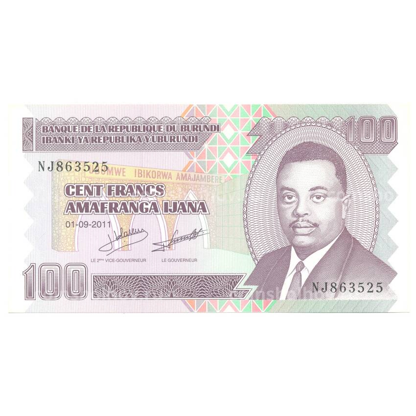 Банкнота 100 франков 2011 года Бурунди