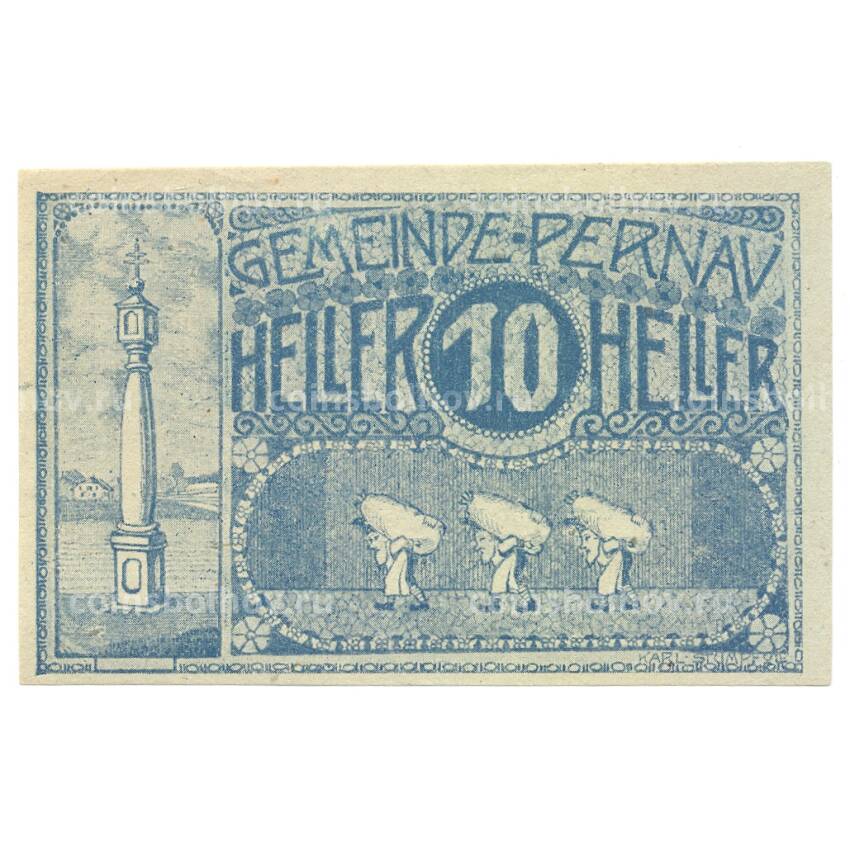 Банкнота 10 геллеров 1921 года Австрия — Нотгельд