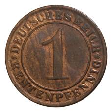 Монета 1 рентенпфенниг 1923 года Е Германия (реверс)