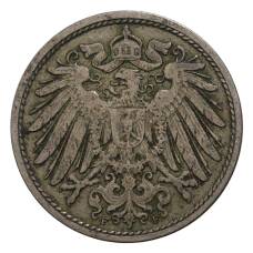 Монета 10 пфеннигов 1896 года F Германия (реверс)