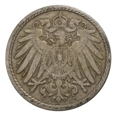Монета 5 пфеннигов 1901 года J Германия (реверс)