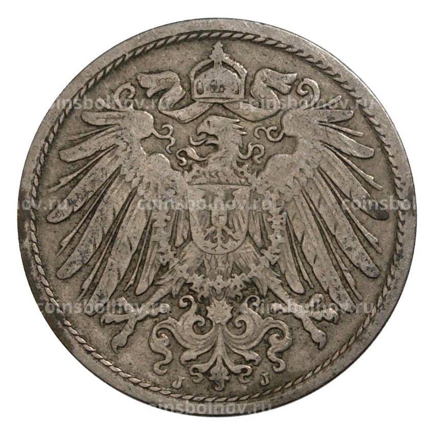 Монета 10 пфеннигов 1901 года J Германия (вид 2)