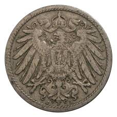 Монета 10 пфеннигов 1906 года J Германия (реверс)