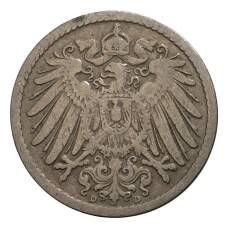 Монета 5 пфеннигов 1894 года D Германия (реверс)