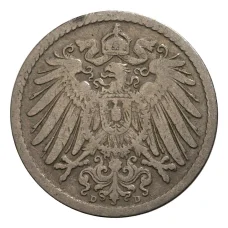Монета 5 пфеннигов 1894 года D Германия (реверс)