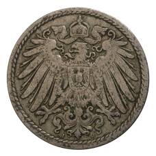 Монета 5 пфеннигов 1898 года J Германия (реверс)