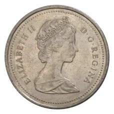 Монета 25 центов 1987 года Канада (реверс)