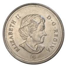 Монета 25 центов 2008 года Канада (реверс)