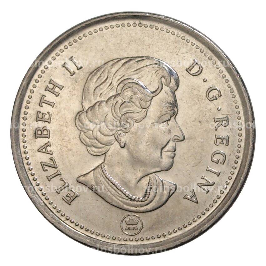 Монета 25 центов 2008 года Канада (вид 2)