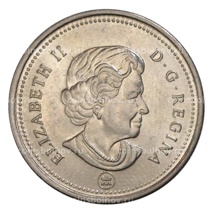Монета 25 центов 2009 года Канада (вид 2)