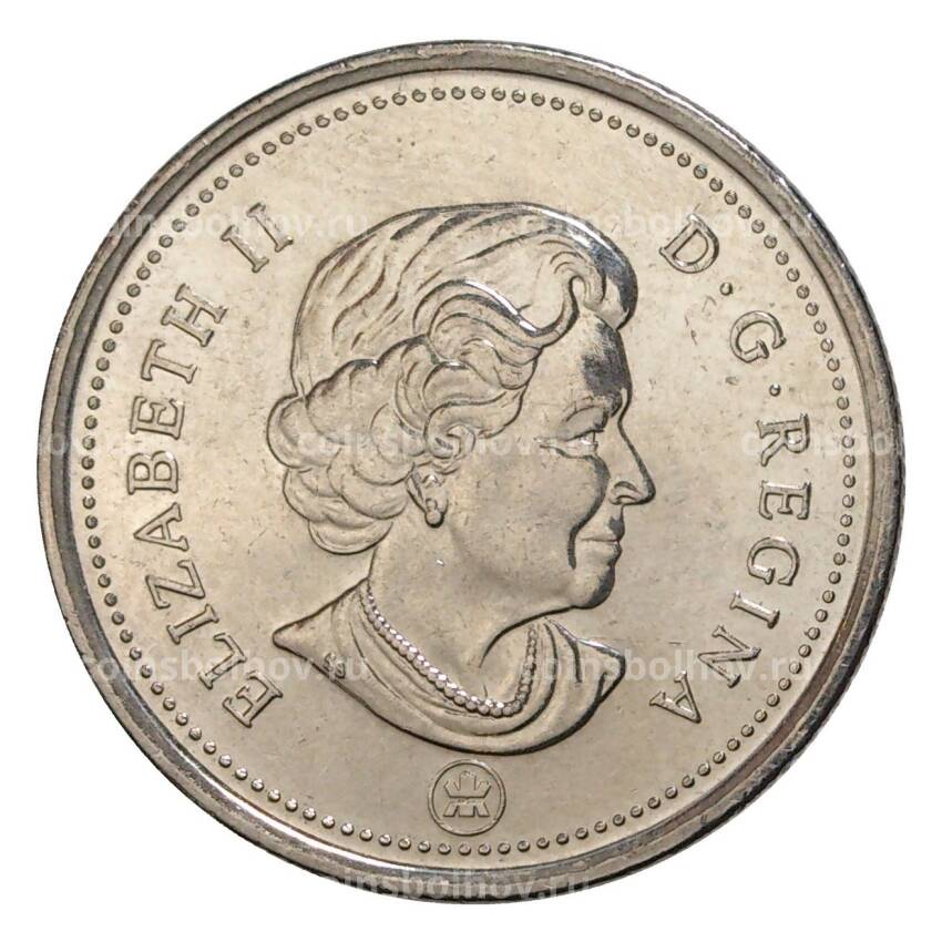 Монета 25 центов 2011 года Канада (вид 2)