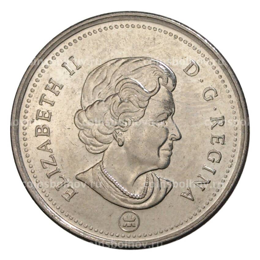 Монета 25 центов 2012 года Канада (вид 2)