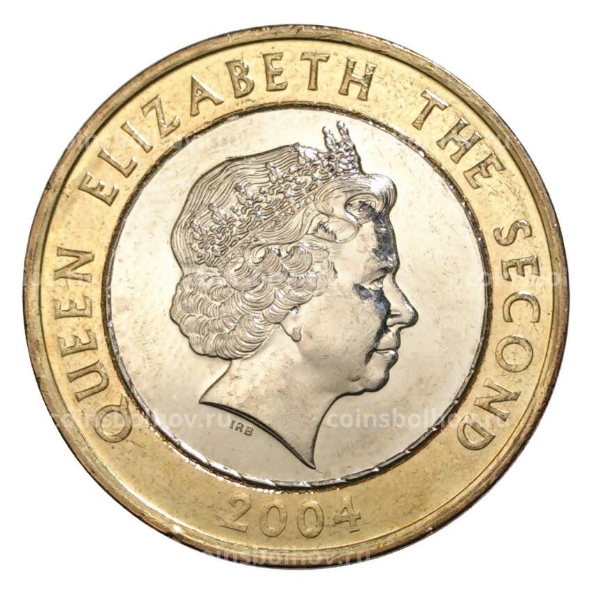 Монета 2 фунта 2004 года Фолклендские острова «30 лет монетам Фолклендов» (вид 2)