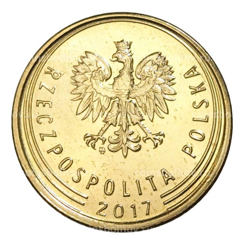 Монета 1 грош 2017 года Польша