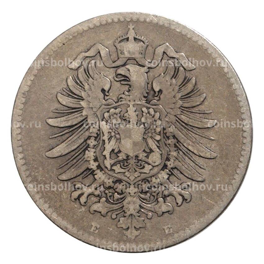 Монета 1 марка 1880 года Е Германия (вид 2)