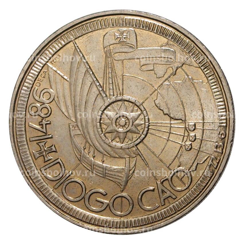 Монета 100 эскудо 1987 года Португалия «Золотой век открытий — Диогу Кан»