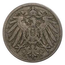 Монета 10 пфеннигов 1907 года F Германия (реверс)