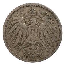 Монета 10 пфеннигов 1907 года G Германия (реверс)