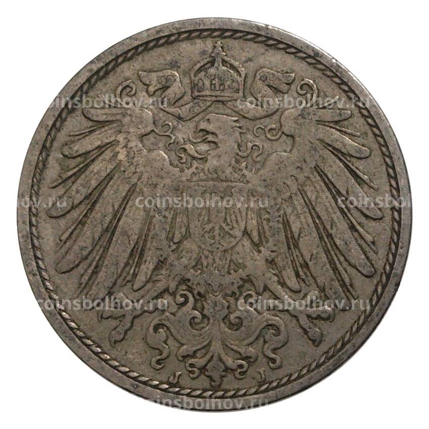 Монета 10 пфеннигов 1907 года J Германия (вид 2)