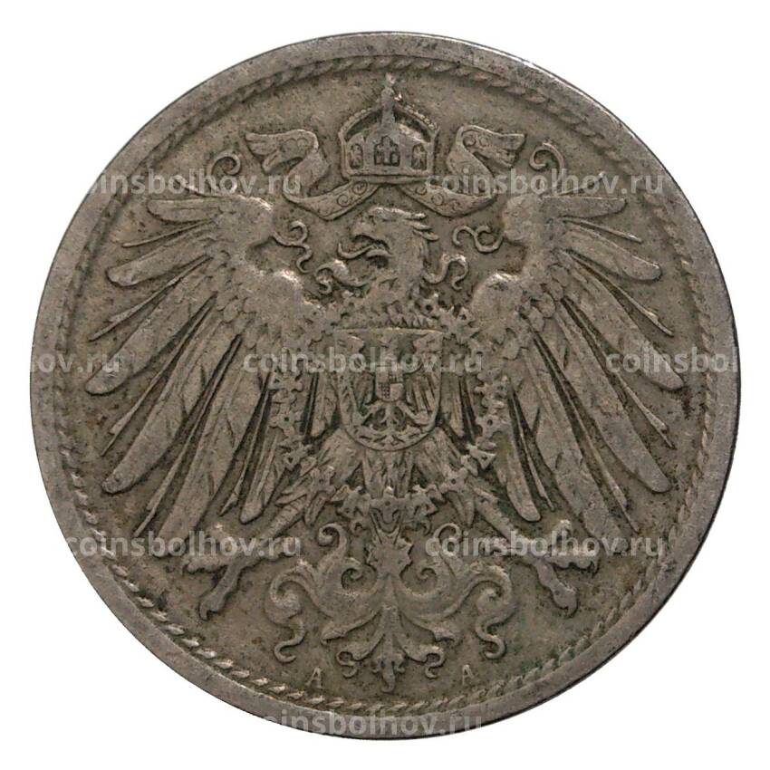 Монета 10 пфеннигов 1908 года А Германия (вид 2)