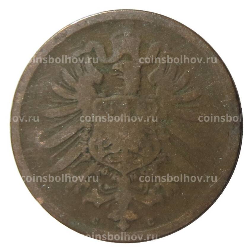 Монета 2 пфеннига 1876 года C Германия (вид 2)