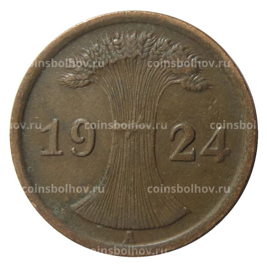 Монета 2 рентенпфеннига 1924 года A Германия