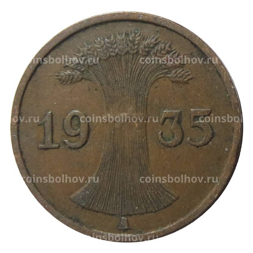 Монета 1 рейхспфенниг 1935 года A Германия