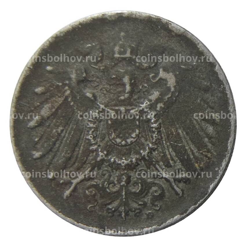Монета 5 пфеннигов 1917 года D Германия (вид 2)