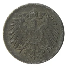 Монета 5 пфеннигов 1919 года E Германия (реверс)
