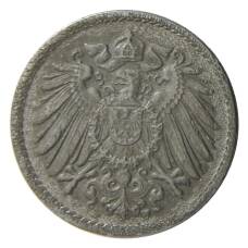 Монета 5 пфеннигов 1919 года F Германия (реверс)