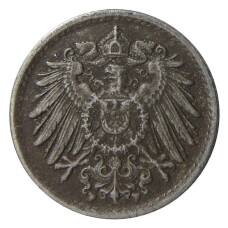 Монета 5 пфеннигов 1921 года F Германия (реверс)