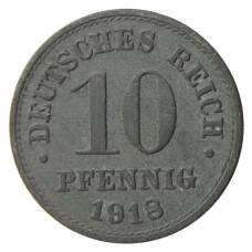 Монета 10 пфеннигов 1918 года Германия (аверс)