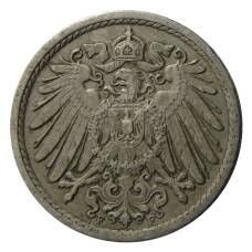 Монета 5 пфеннигов 1912 года F Германия (реверс)