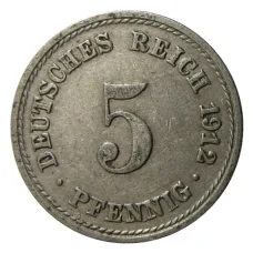 Монета 5 пфеннигов 1912 года A Германия (аверс)
