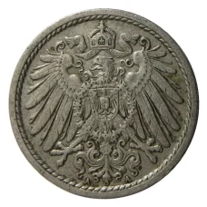 Монета 5 пфеннигов 1914 года A Германия (реверс)