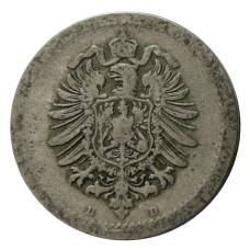 Монета 5 пфеннигов 1875 года D Германия (реверс)