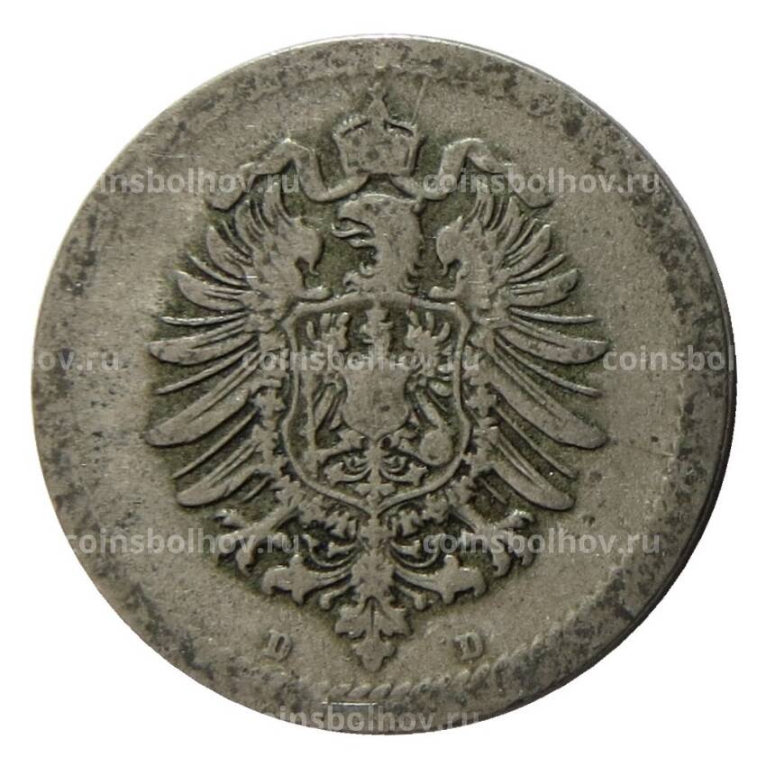 Монета 5 пфеннигов 1875 года D Германия (вид 2)