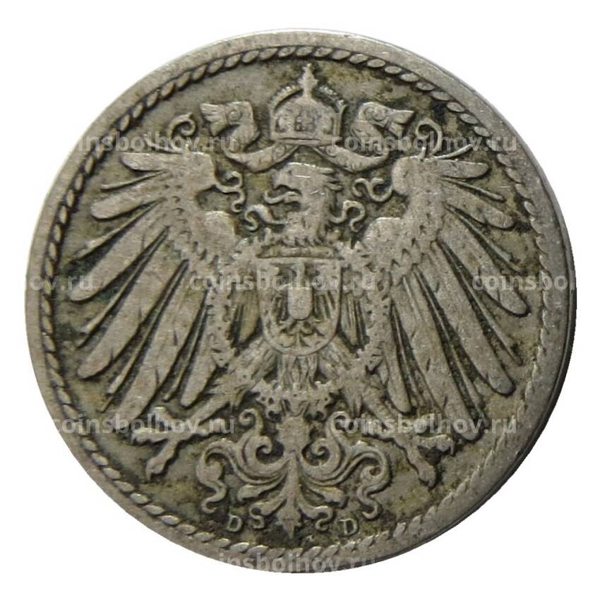 Монета 5 пфеннигов 1900 года D Германия (вид 2)