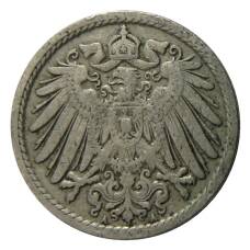 Монета 5 пфеннигов 1907 года A Германия (реверс)