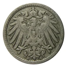 Монета 5 пфеннигов 1907 года A Германия (реверс)