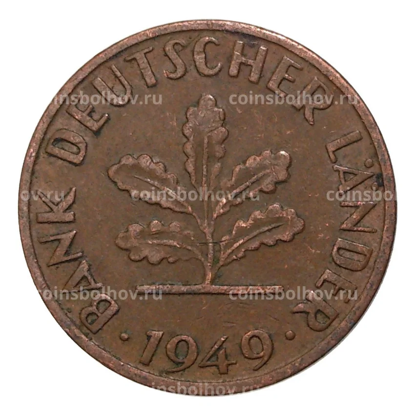 Монета 1 пфенниг 1949 года F Германия