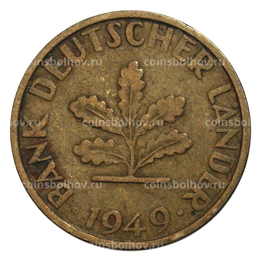 Монета 5 пфеннигов 1949 года G Германия