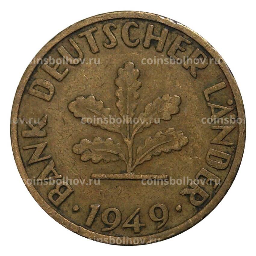 Монета 5 пфеннигов 1949 года J Германия